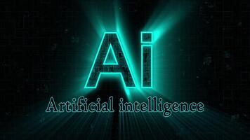 Ai Text Forming with Grid Background video