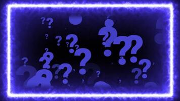 Question mark symbols background video