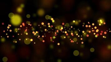 bokeh partículas caloroso cor fundo video