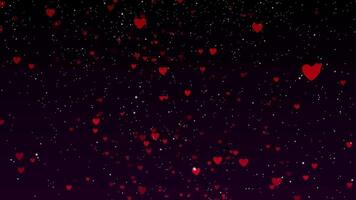 Red Heart Falling with Snow video