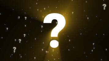 Question mark with Light Rays video