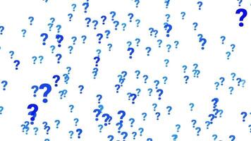 Blue Question Mark Symbol in White Background video
