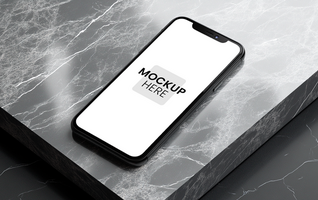 Ultra-realistic smartphone display, editable mockup design, professional and sleek for branding psd