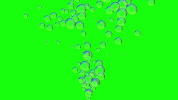 Playful Floating Bubbles. 3D Green Screen Animation Loop. video