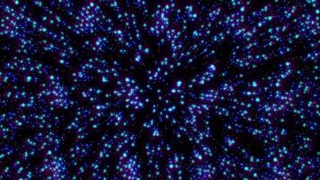 Stellar Pixel Explosion. Abstract Blue and Purple Sparkling Particles Animation video