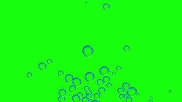 Floating Bubbles on Green Screen. Endless 3D Animation Loop. video