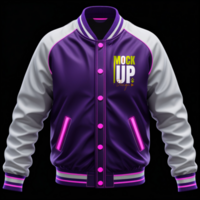 Realistic jacket mockup showcasing sweater design in an apparel template for outerwear. psd