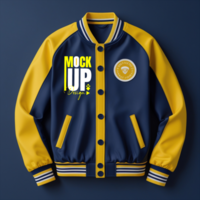 Jacket and sweater mockup template for stylish outerwear apparel in versatile designs psd