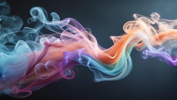 resumen vistoso ola de fumar en negro extracto de fondo vistoso ola de fumar en negro antecedentes. foto