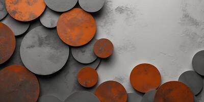 Overlapping rusty orange and grey circles background textureOverlapping rusty orange and grey circles background texture. photo