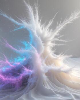 resumen visualización de partículas y ligero creando un fascinante efecto foto