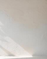 White Color Venetian Plaster Wall Background Texture photo
