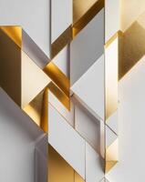 Abstract geometric art with gold accents photo