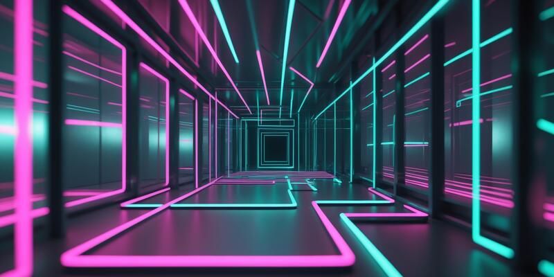 neon maze techno background motif wallpaper