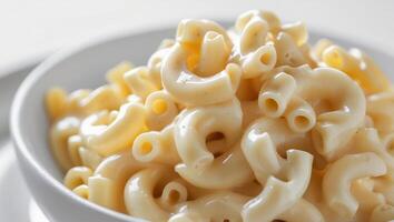 close up creamy mac and cheese texture backgroundclose up creamy mac and cheese texture background. photo