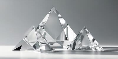 Glass Pyramids Crystal Geometry Abstract ShapesGlass Pyramids Crystal Geometry Abstract Shapes. photo