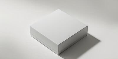 Elegant White Box Mockup for Branding DesignElegant White Box Mockup for Branding Design. photo