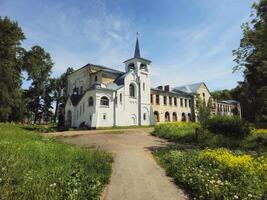 Old school house of the Agricultural colony of M.P. Bekleshov, Izvara village, Russia. photo