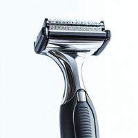 Stainless steel razor designed for efficient shaving and grooming with ergonomic grip for comfort and control photo