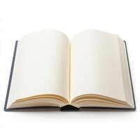 Blank pages await creative thoughts and ideas in a well-crafted personal journal or notebook for writing photo