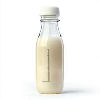 Milk bottle with measurement markings in a clean and simple design photo