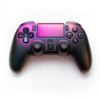 Controller with vibrant gradient design displayed on a plain surface in bright lighting for gaming enthusiasts photo