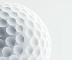 Close-up view of a golf ball showcasing its dimpled texture and white surface under soft light photo