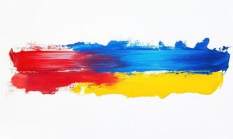 Bright colors of red, blue, and yellow blend together in a vibrant artistic display representing unity and cultural expression photo