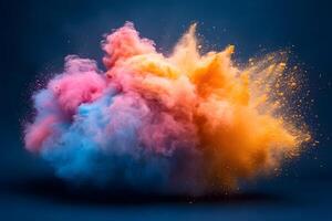 Vibrant Color Explosion in Motion for Dynamic Art and Design Projects photo