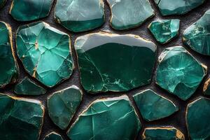 Abstract Green Gemstone Pattern for Modern Design and Decor photo