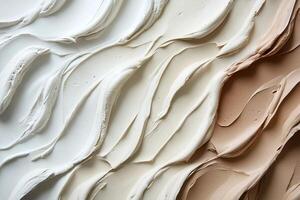 Soft, wavy clay textures in white and beige create an organic and modern atmosphere. This minimalist background features gentle curves and clean space for overlay text, enhancing artistic expression photo
