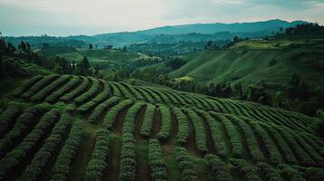 Serene Tea Plantation Hillscape photo