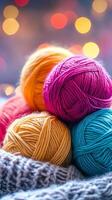 Colorful Yarn Balls - A Knitter's Delight photo
