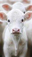 Close-up of a Baby White Calf photo