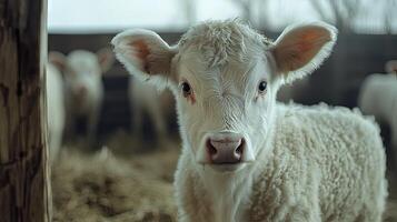 Close-up of a White Calf photo