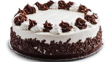 A Decadent Chocolate and Vanilla Cake photo