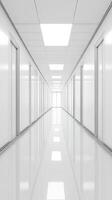 A Pristine White Corridor, Modern Architecture at its Finest photo