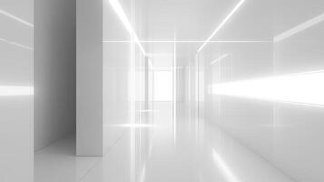 Modern Minimalist White Corridor Design photo