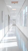 A Stunning Empty Corridor, bathed in Sunlight photo
