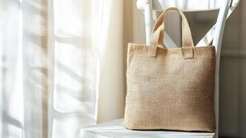Natural Canvas Tote Bag - Simple and Stylish photo