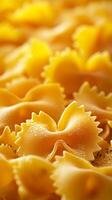 Close Up of Fresh Farfalle Pasta photo