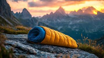 Sleeping Bag for Mountain Sunsets - Ideal for Outdoor Excursions photo