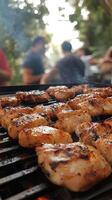 Grilled Chicken on the BBQ - Outdoor Feast photo