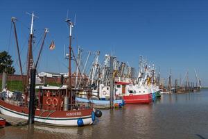 A clear blue sky at ditzum harbor photo