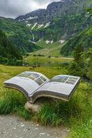 A book on a rock photo