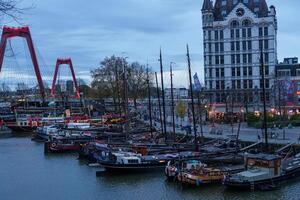 ships in Rotterdam in the netherlands photo