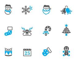 Christmas icon in two tone color illustrations vector