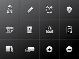 metallic style illustration of collaboration icon vector