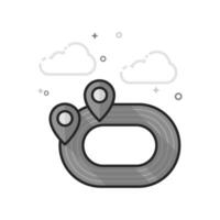 Sprinting field icon in flat outlined grayscale style illustration vector