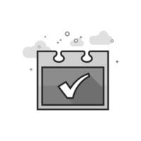 Available label icon in flat outlined grayscale style illustration vector